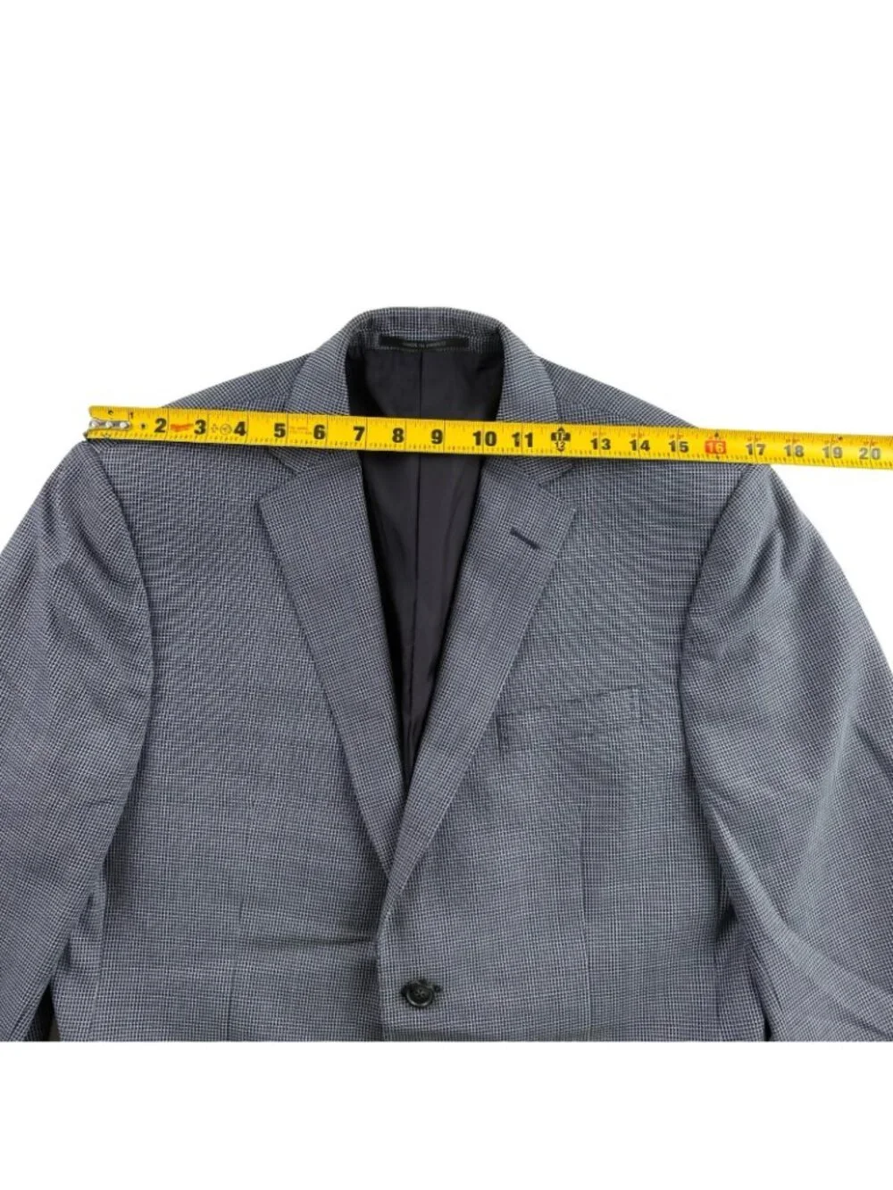 Z Zegna Men’s 100% Wool Blazer Jacket Blue/Gray Nailhead • 40R US | 50 EU